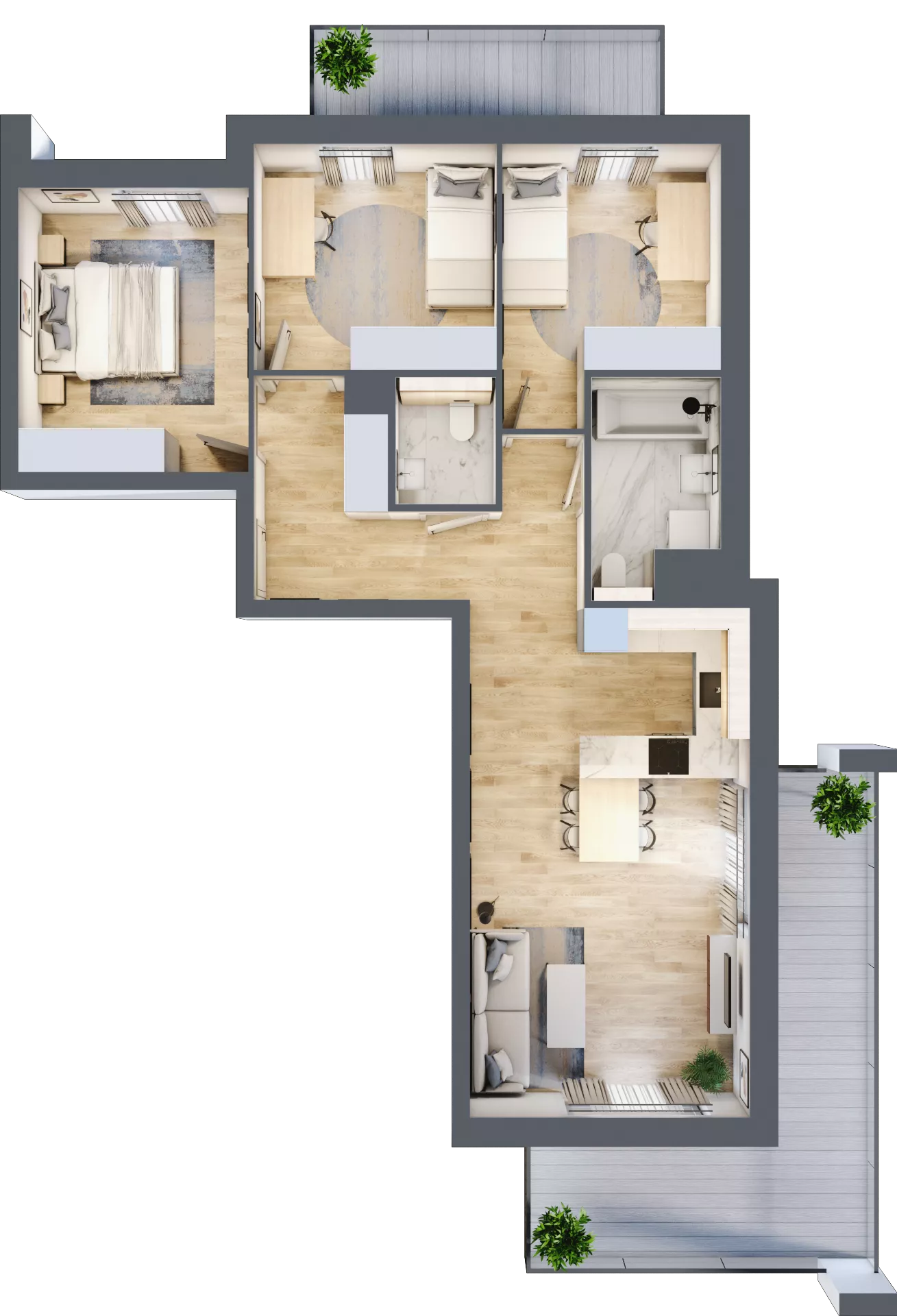 4 pokoje, mieszkanie 76,62 m², piętro 5, oferta nr S2.G.5.5, ATAL Idea Swarzędz II, Swarzędz, ul. Tabaki