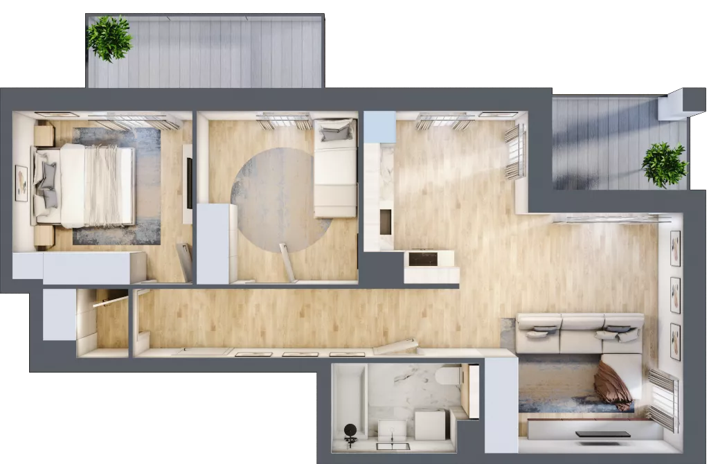 3 pokoje, mieszkanie 61,21 m², piętro 3, oferta nr 2A.3.11, Nowa Francuska IIA, Katowice, Osiedle Paderewskiego-Muchowiec, Muchowiec, ul. Szybowcowa