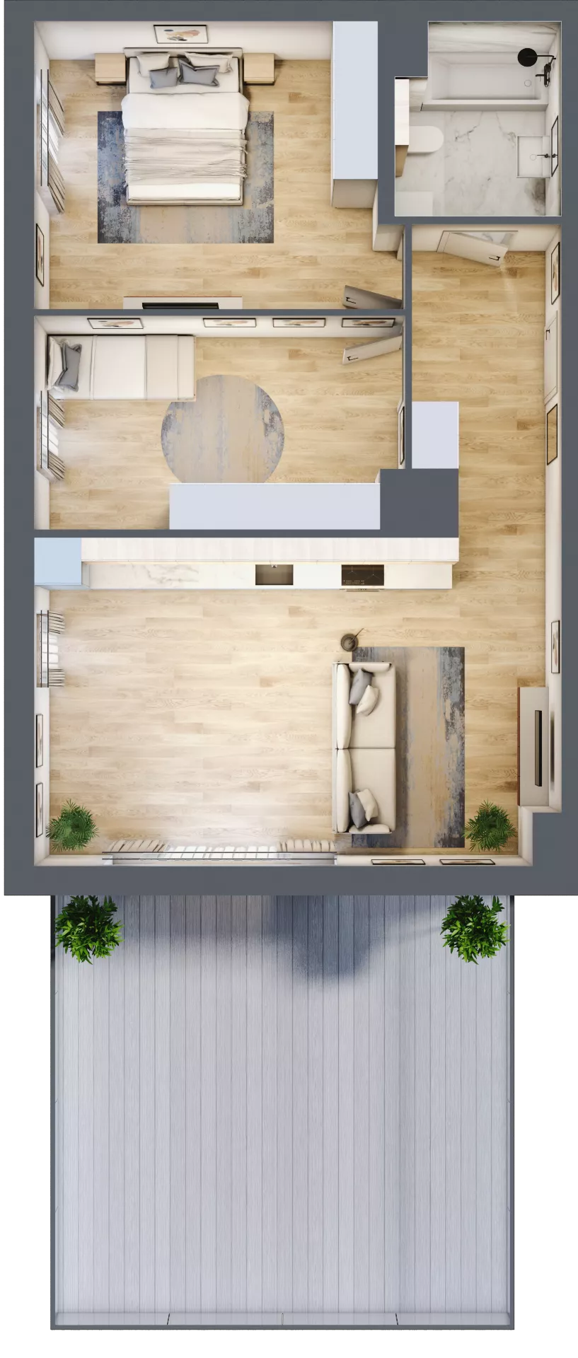 3 pokoje, mieszkanie 69,70 m², piętro 7, oferta nr 3A.7.53, Nowa Francuska IIA, Katowice, Osiedle Paderewskiego-Muchowiec, Muchowiec, ul. Szybowcowa