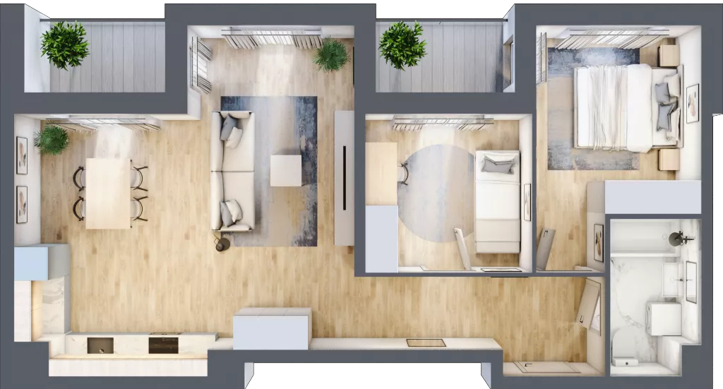 3 pokoje, mieszkanie 63,50 m², piętro 2, oferta nr A2-2-174, Hipoteczna Park, Łódź, Bałuty, ul. Hipoteczna 7