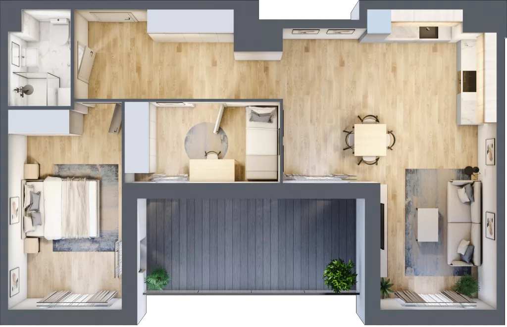 3 pokoje, mieszkanie 68,48 m², piętro 5, oferta nr A2-5-199, Hipoteczna Park, Łódź, Bałuty, ul. Hipoteczna 7