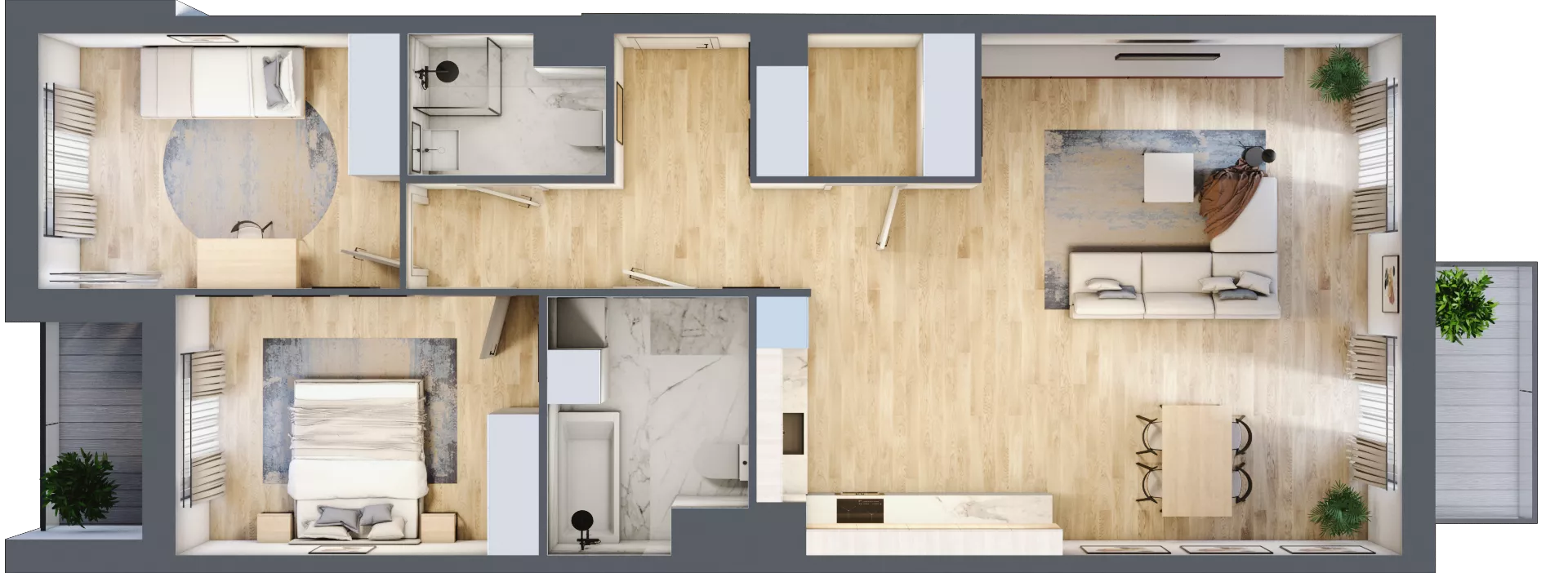 3 pokoje, mieszkanie 88,11 m², piętro 1, oferta nr A3-1-109, Hipoteczna Park, Łódź, Bałuty, ul. Hipoteczna 7