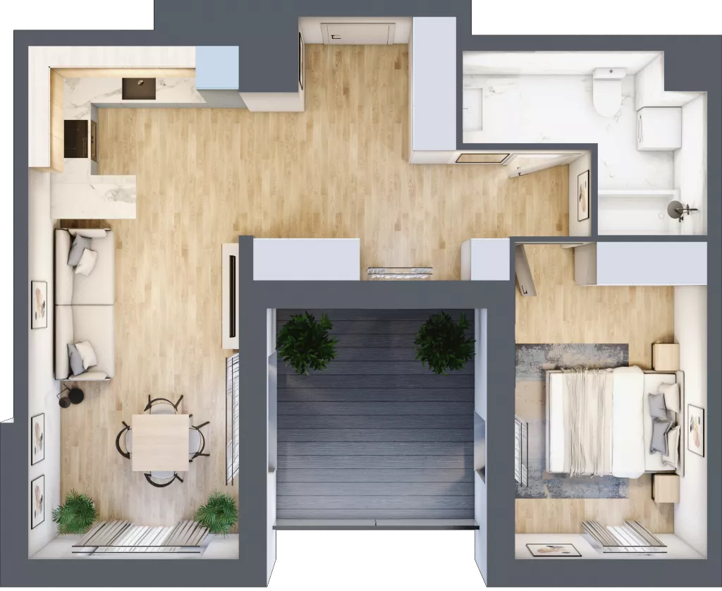 2 pokoje, mieszkanie 51,95 m², piętro 5, oferta nr A3-5-130, Hipoteczna Park, Łódź, Bałuty, ul. Hipoteczna 7