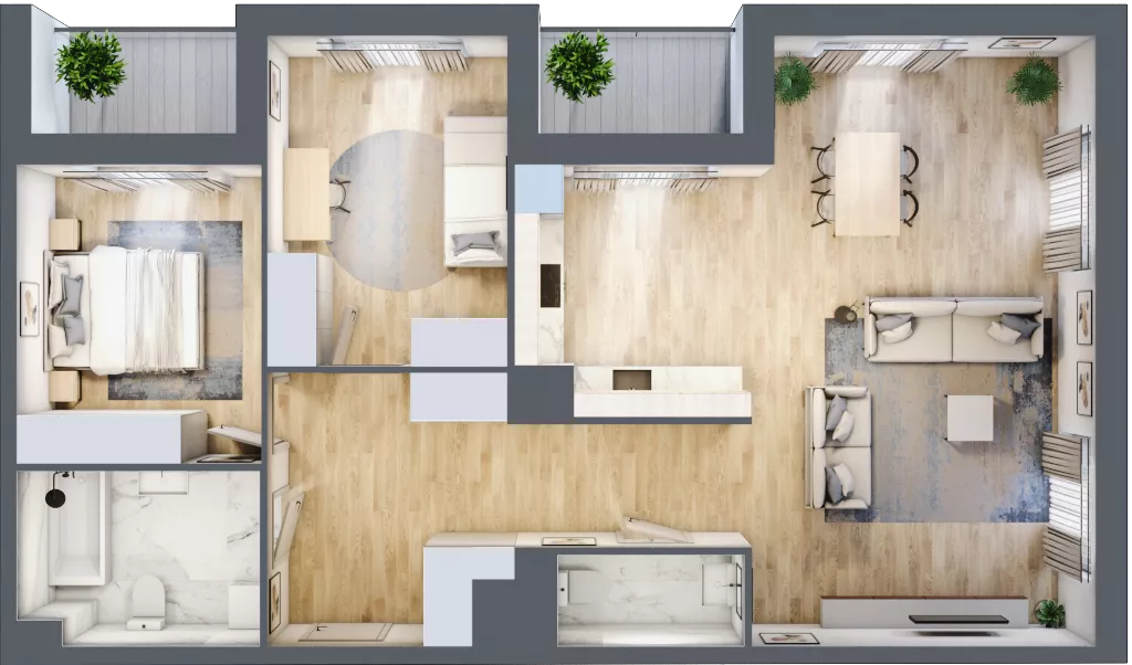 3 pokoje, mieszkanie 87,55 m², piętro 2, oferta nr A4-2-70, Hipoteczna Park, Łódź, Bałuty, ul. Hipoteczna 7