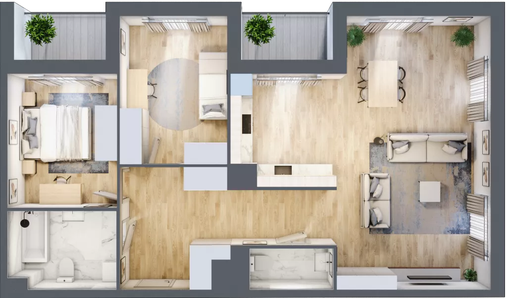 3 pokoje, mieszkanie 87,55 m², piętro 3, oferta nr A4-3-75, Hipoteczna Park, Łódź, Bałuty, ul. Hipoteczna 7