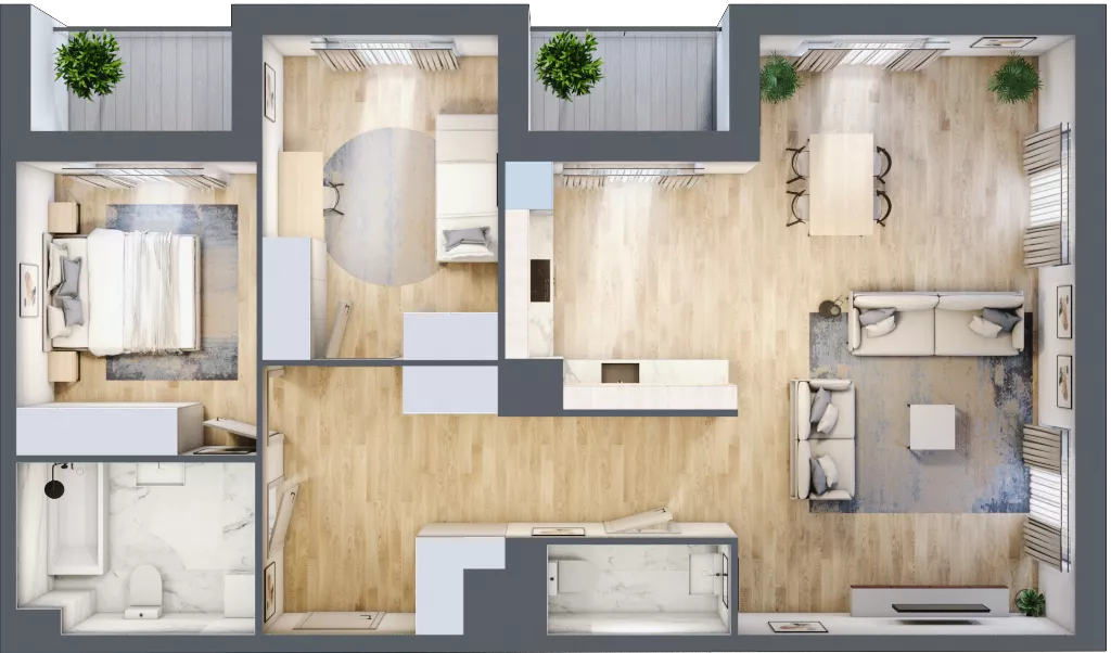 3 pokoje, mieszkanie 87,55 m², piętro 4, oferta nr A4-4-80, Hipoteczna Park, Łódź, Bałuty, ul. Hipoteczna 7