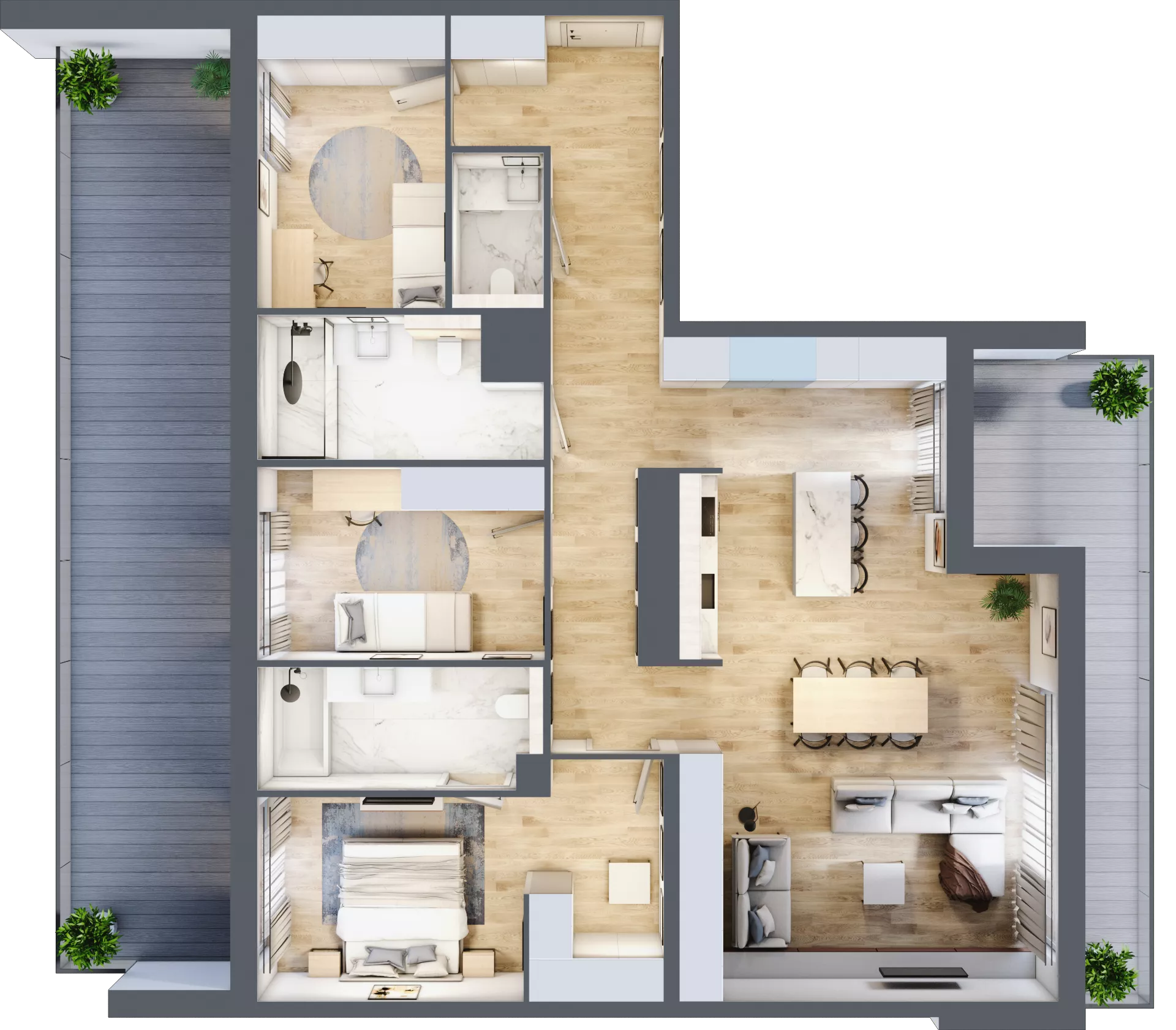 4 pokoje, mieszkanie 115,88 m², piętro 6, oferta nr D.6.2, ATAL Parkowa, Poznań, Nowe Miasto, Osiedle Warszawskie, ul. Mogileńska