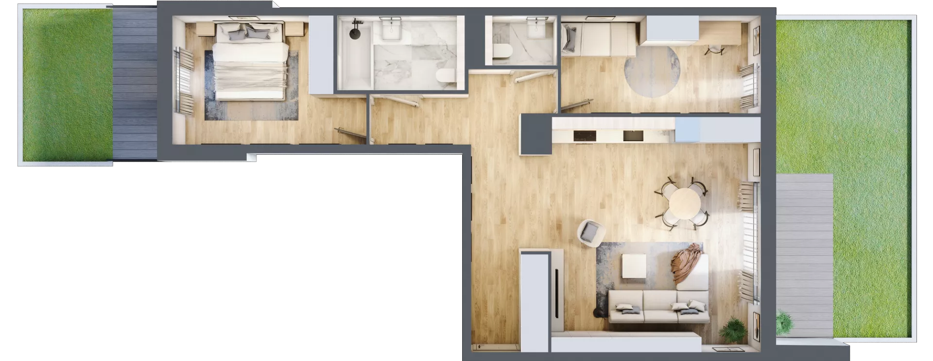 3 pokoje, mieszkanie 77,22 m², parter, oferta nr F.0.3, ATAL Parkowa, Poznań, Nowe Miasto, Osiedle Warszawskie, ul. Mogileńska
