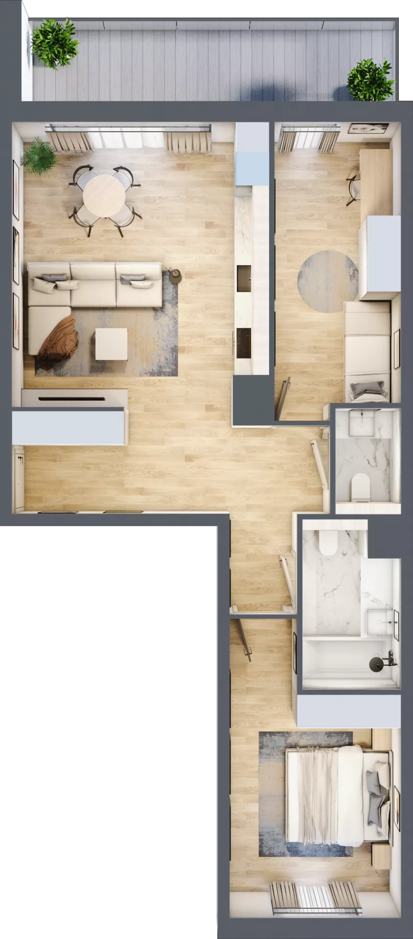 3 pokoje, mieszkanie 68,73 m², piętro 5, oferta nr G.5.1, ATAL Parkowa, Poznań, Nowe Miasto, Osiedle Warszawskie, ul. Mogileńska