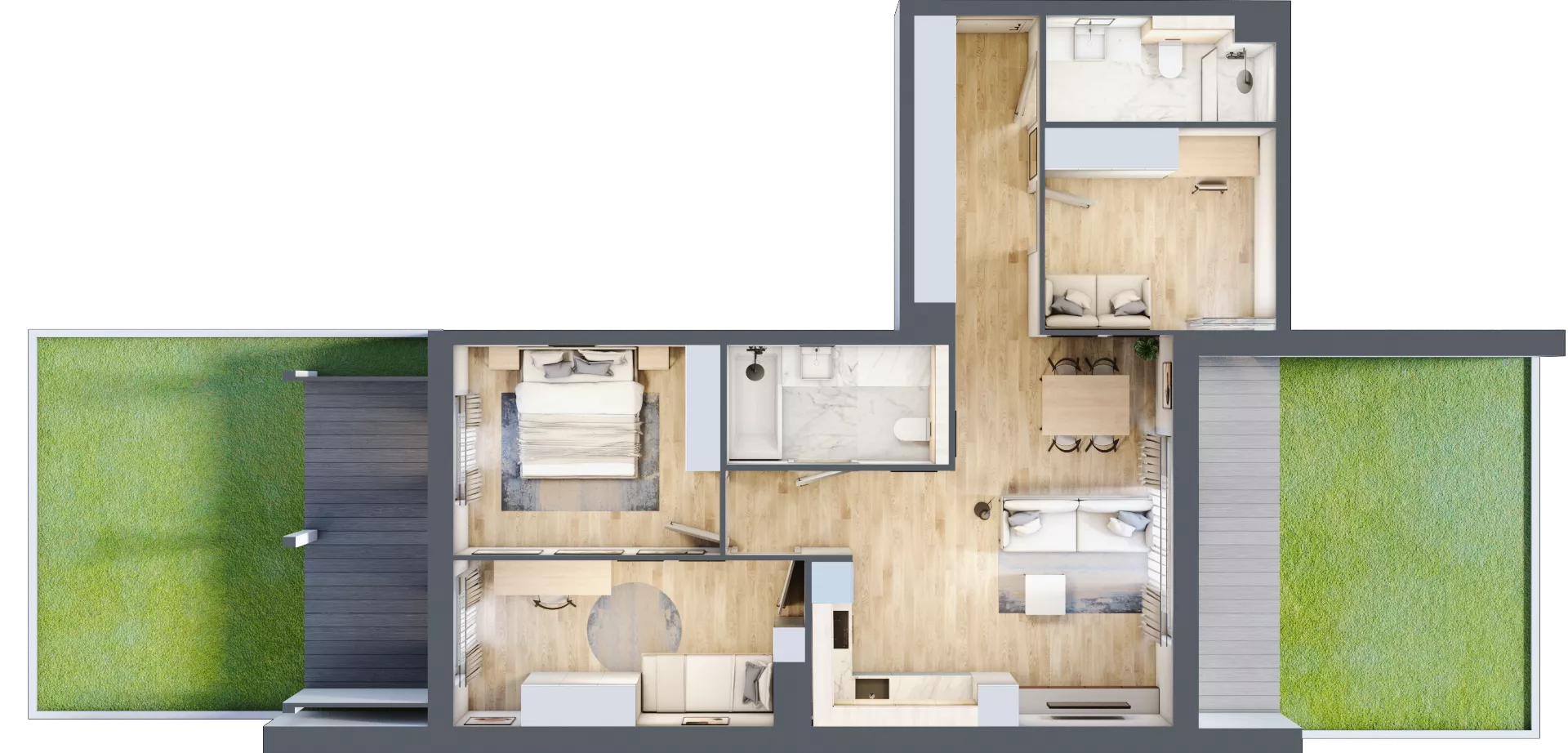 4 pokoje, mieszkanie 78,81 m², parter, oferta nr G.0.2, ATAL Parkowa, Poznań, Nowe Miasto, Osiedle Warszawskie, ul. Mogileńska