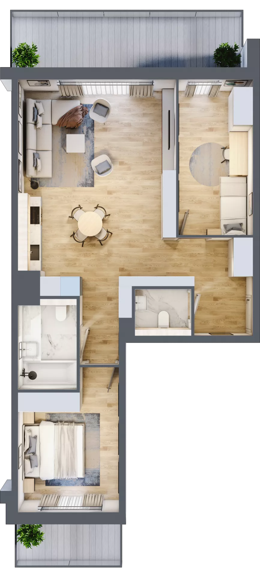 3 pokoje, mieszkanie 72,28 m², piętro 6, oferta nr I.6.5, ATAL Parkowa, Poznań, Nowe Miasto, Osiedle Warszawskie, ul. Mogileńska