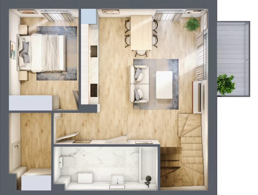 4 pokoje, mieszkanie 90,56 m², piętro 1, oferta nr 11.4, ATAL Jasieny, Gdańsk, Jasień, ul. Stężycka