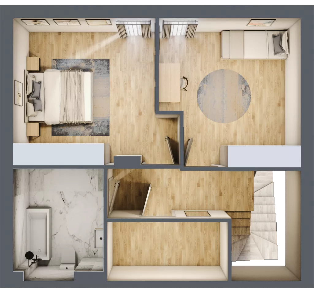 4 pokoje, mieszkanie 90,56 m², piętro 1, oferta nr 11.4, ATAL Jasieny, Gdańsk, Jasień, ul. Stężycka