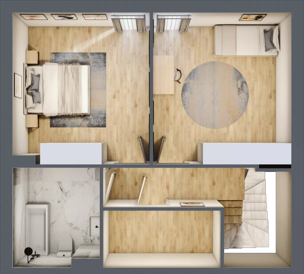 4 pokoje, mieszkanie 90,43 m², piętro 1, oferta nr 5.4, ATAL Jasieny, Gdańsk, Jasień, ul. Stężycka