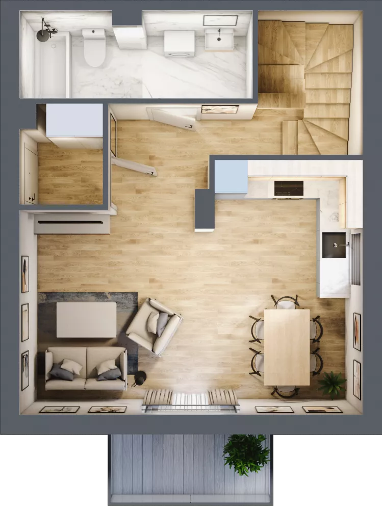 3 pokoje, mieszkanie 68,66 m², piętro 1, oferta nr 11.3, ATAL Jasieny, Gdańsk, Jasień, ul. Stężycka