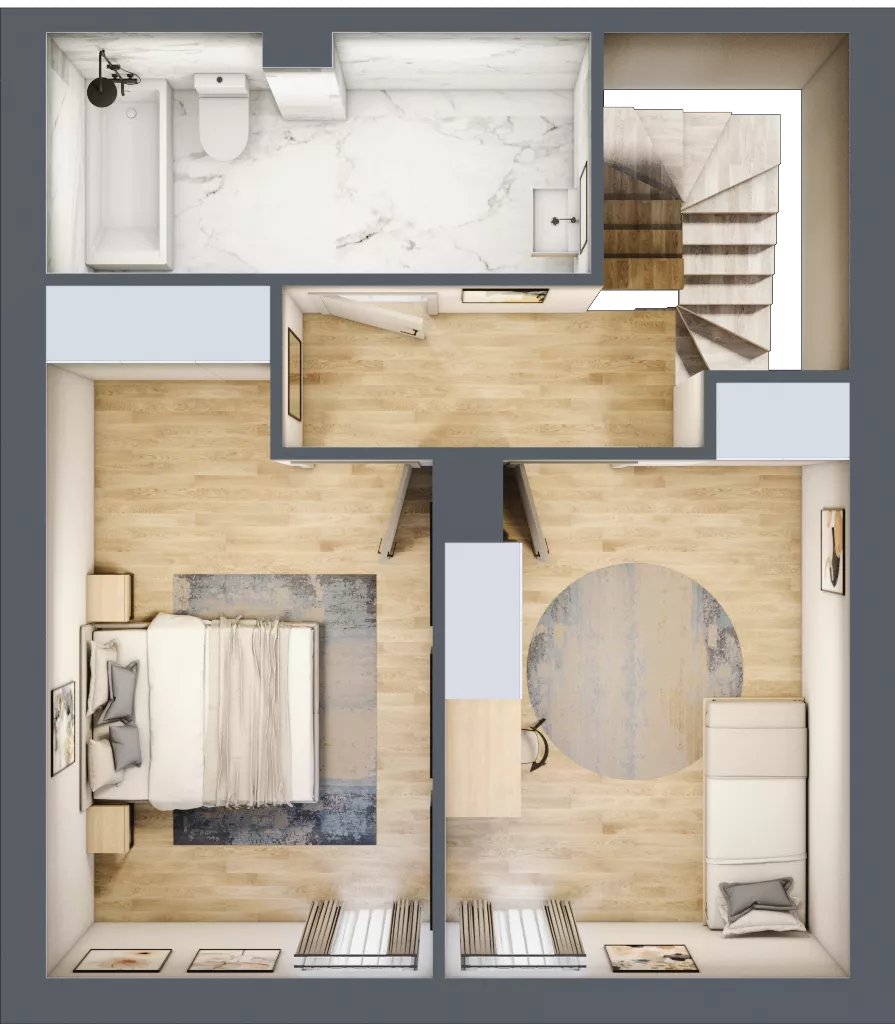 3 pokoje, mieszkanie 68,66 m², piętro 1, oferta nr 11.3, ATAL Jasieny, Gdańsk, Jasień, ul. Stężycka