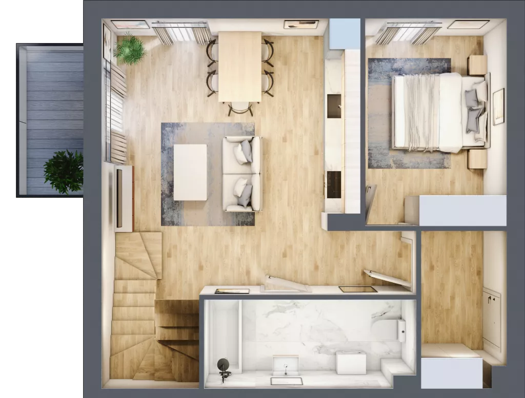 4 pokoje, mieszkanie 90,23 m², piętro 1, oferta nr 6.4, ATAL Jasieny, Gdańsk, Jasień, ul. Stężycka