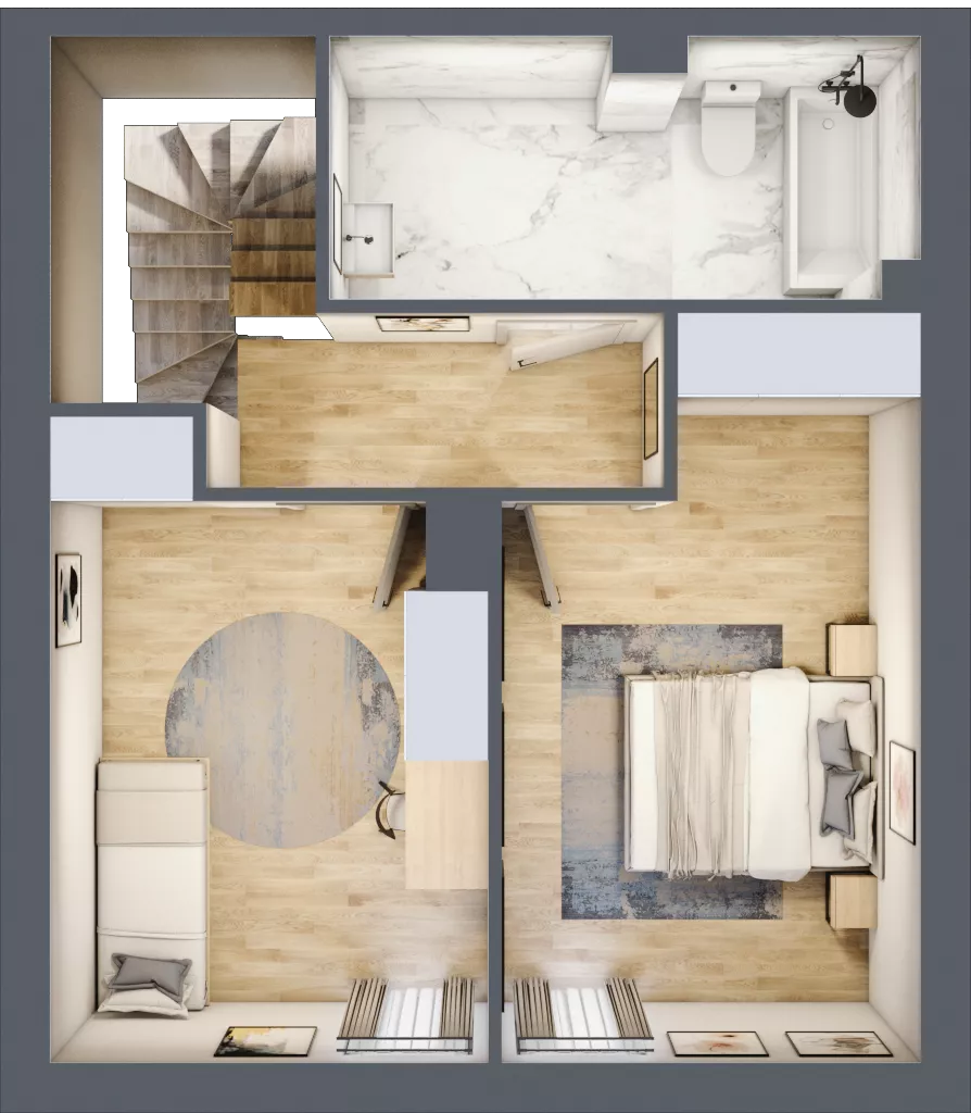 3 pokoje, mieszkanie 68,17 m², piętro 1, oferta nr 6.3, ATAL Jasieny, Gdańsk, Jasień, ul. Stężycka