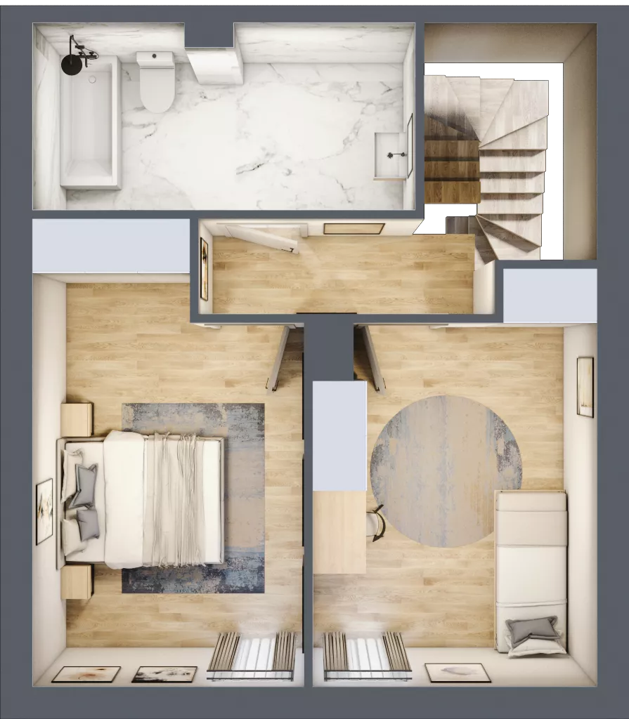 3 pokoje, mieszkanie 68,32 m², piętro 1, oferta nr 5.3, ATAL Jasieny, Gdańsk, Jasień, ul. Stężycka