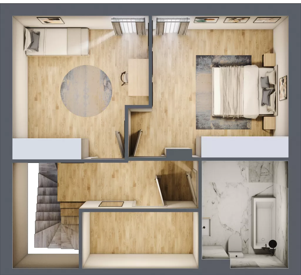 4 pokoje, mieszkanie 90,86 m², piętro 1, oferta nr 10.4, ATAL Jasieny, Gdańsk, Jasień, ul. Stężycka