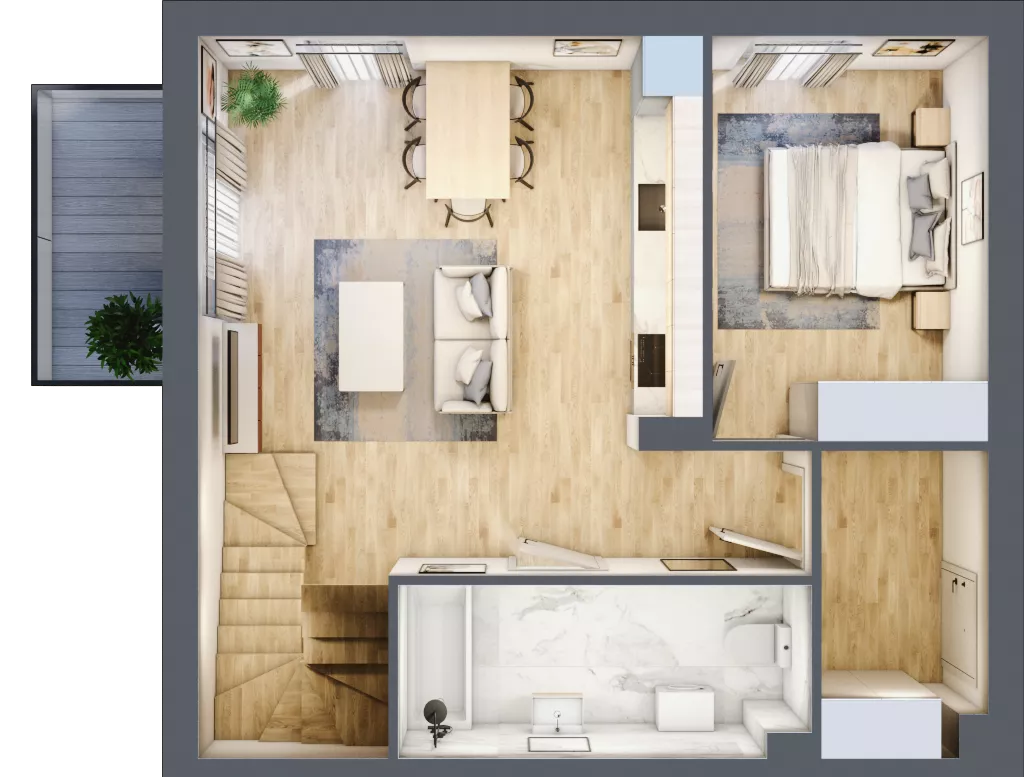 4 pokoje, mieszkanie 90,61 m², piętro 1, oferta nr 12.4, ATAL Jasieny, Gdańsk, Jasień, ul. Stężycka