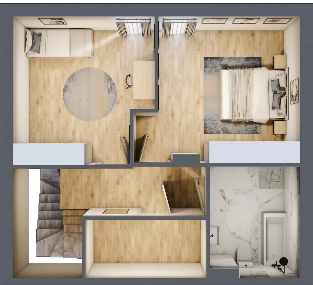 4 pokoje, mieszkanie 90,61 m², piętro 1, oferta nr 12.4, ATAL Jasieny, Gdańsk, Jasień, ul. Stężycka
