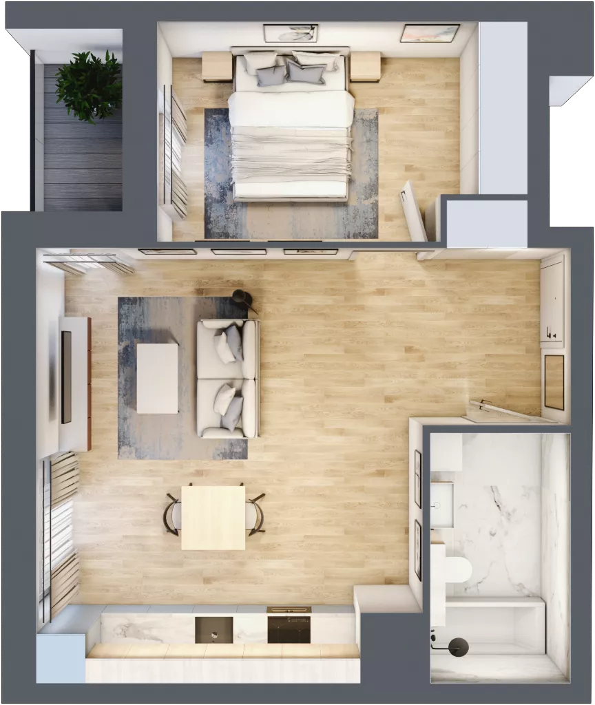 2 pokoje, mieszkanie 48,33 m², piętro 9, oferta nr 1B.9.143, Nowa Francuska IIB, Katowice, Osiedle Paderewskiego-Muchowiec, Muchowiec, ul. Szybowcowa