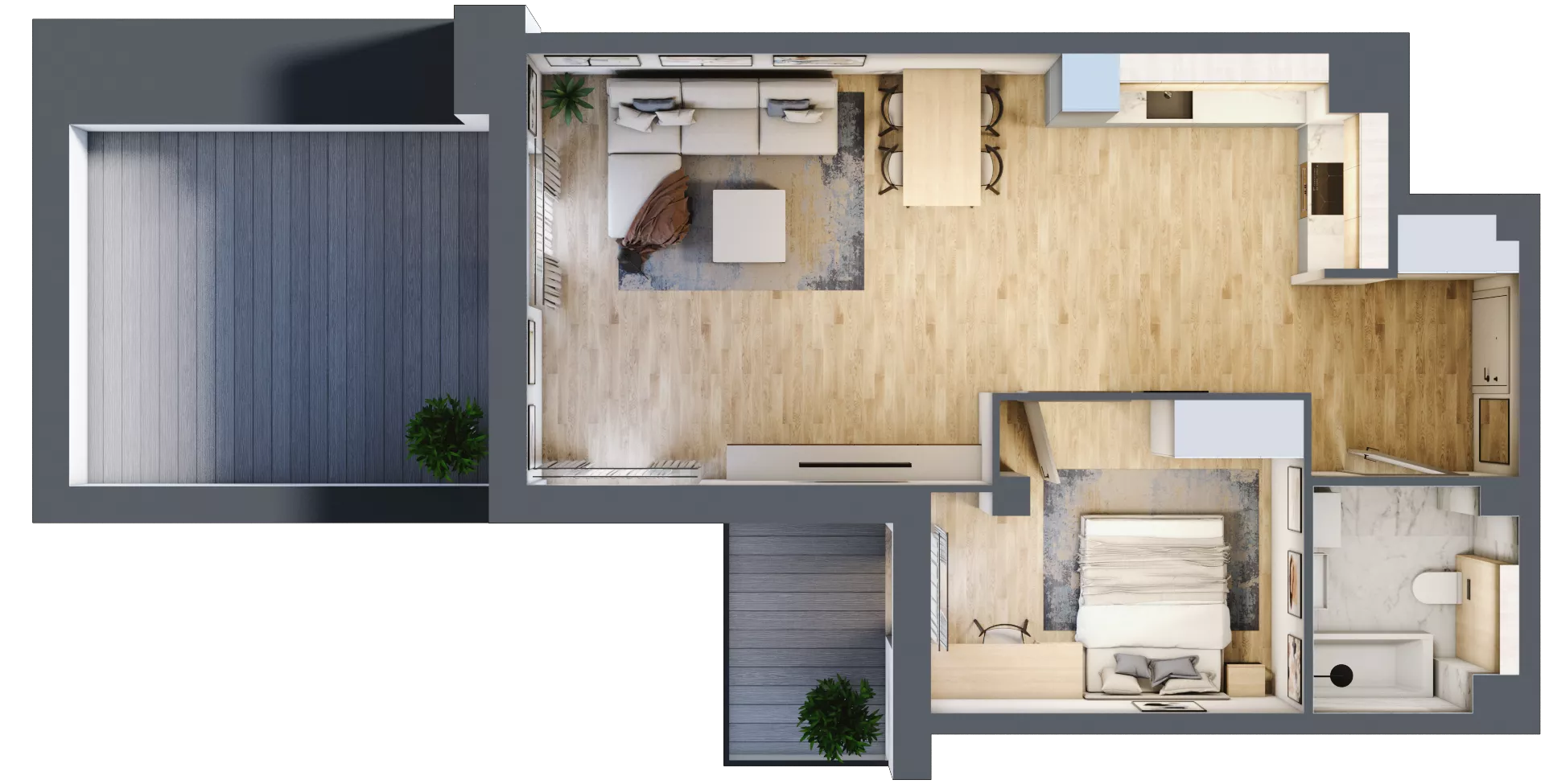 2 pokoje, mieszkanie 57,28 m², piętro 2, oferta nr 4.2.11, Zakątek Harmonia III, Warszawa, Białołęka, Szamocin, ul. Płochocińska