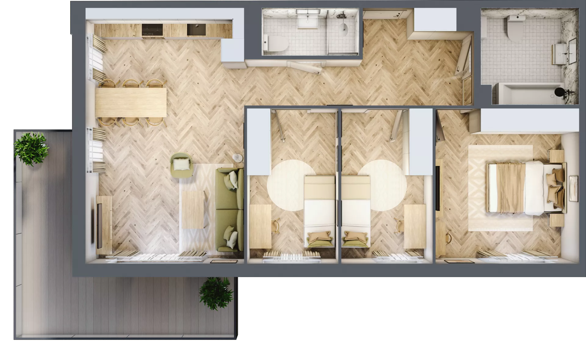 4 pokoje, mieszkanie 81,38 m², piętro 4, oferta nr 2.4.09, Osiedle Rytelska, Gdańsk, Orunia Górna-Gdańsk Południe, ul. Rytelska