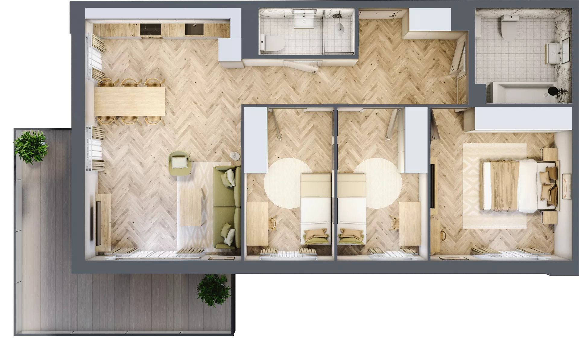4 pokoje, mieszkanie 81,38 m², piętro 3, oferta nr 2.3.09, Osiedle Rytelska, Gdańsk, Orunia Górna-Gdańsk Południe, ul. Rytelska