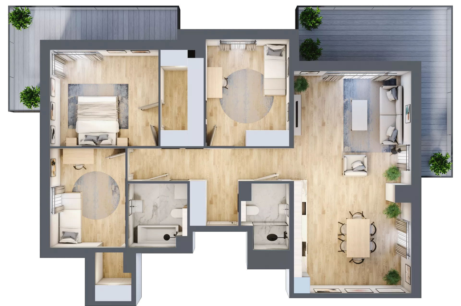 4 pokoje, mieszkanie 101,64 m², piętro 2, oferta nr A11.2.1, Zacisze Marcelin III, Poznań, Ławica, Marcelin, ul. Leśnych Skrzatów
