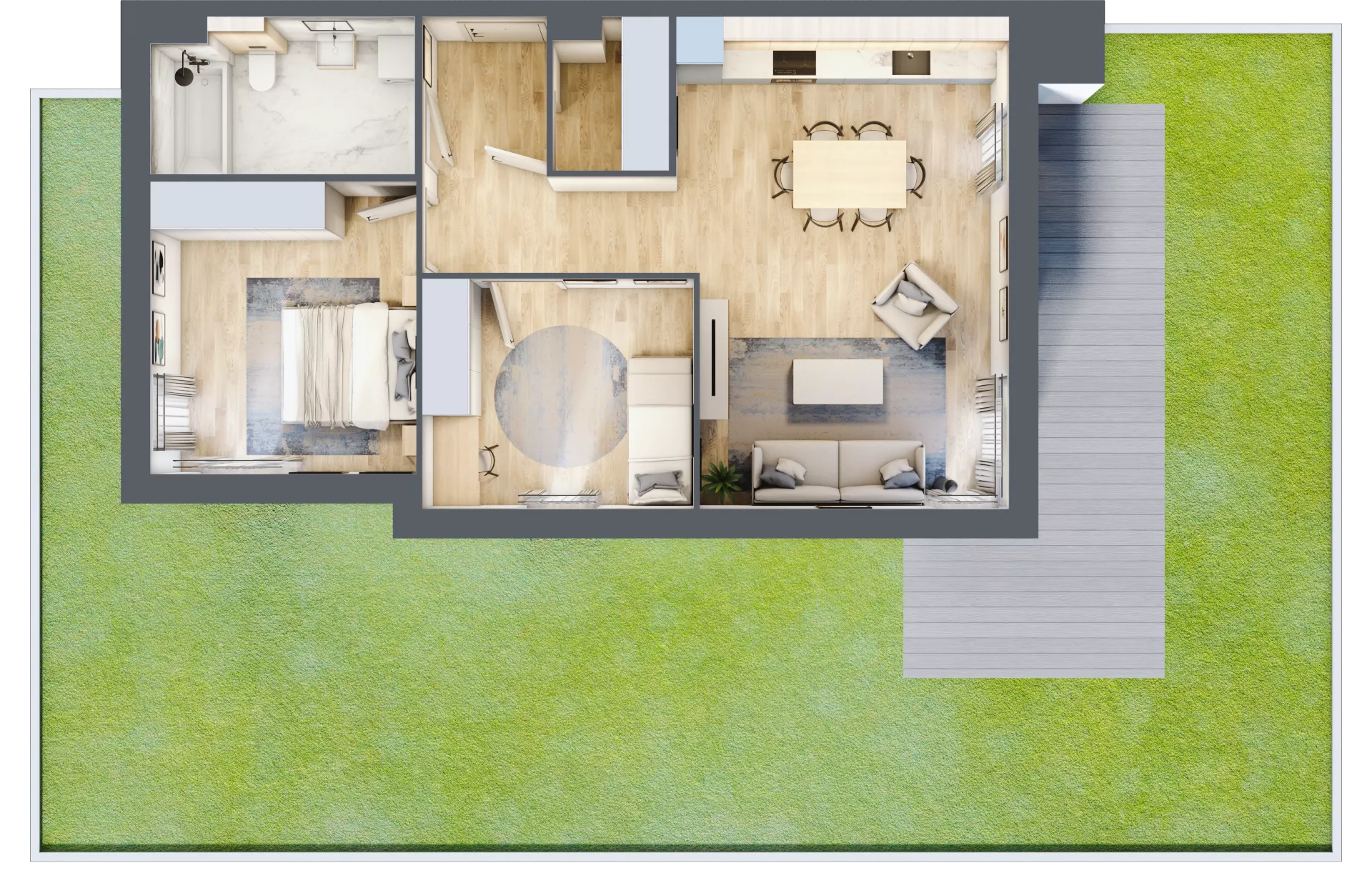 3 pokoje, mieszkanie 65,64 m², parter, oferta nr A12.0.3, Zacisze Marcelin III, Poznań, Ławica, Marcelin, ul. Leśnych Skrzatów