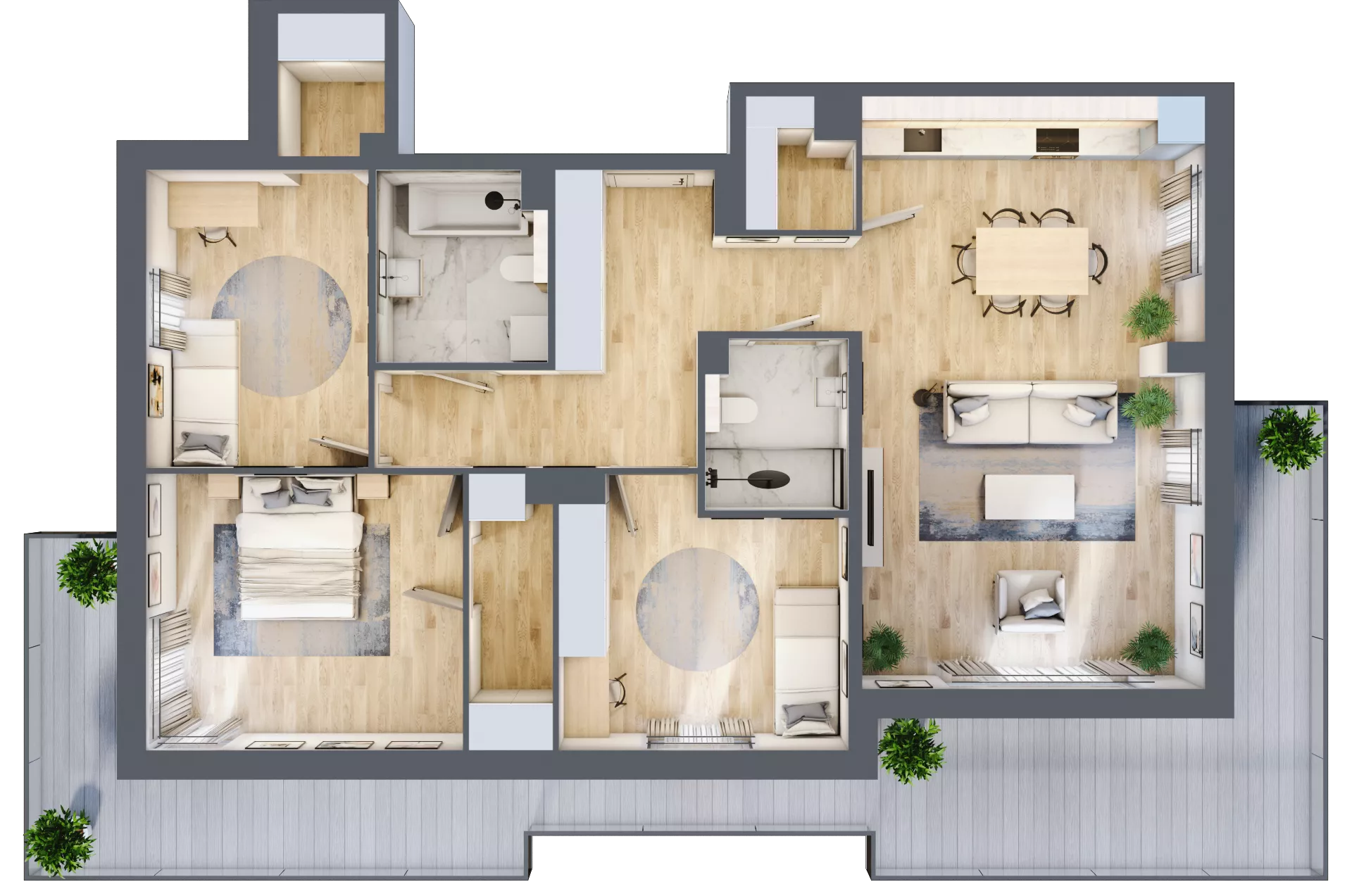 4 pokoje, mieszkanie 99,69 m², piętro 2, oferta nr A8.2.2, Zacisze Marcelin III, Poznań, Ławica, Marcelin, ul. Leśnych Skrzatów