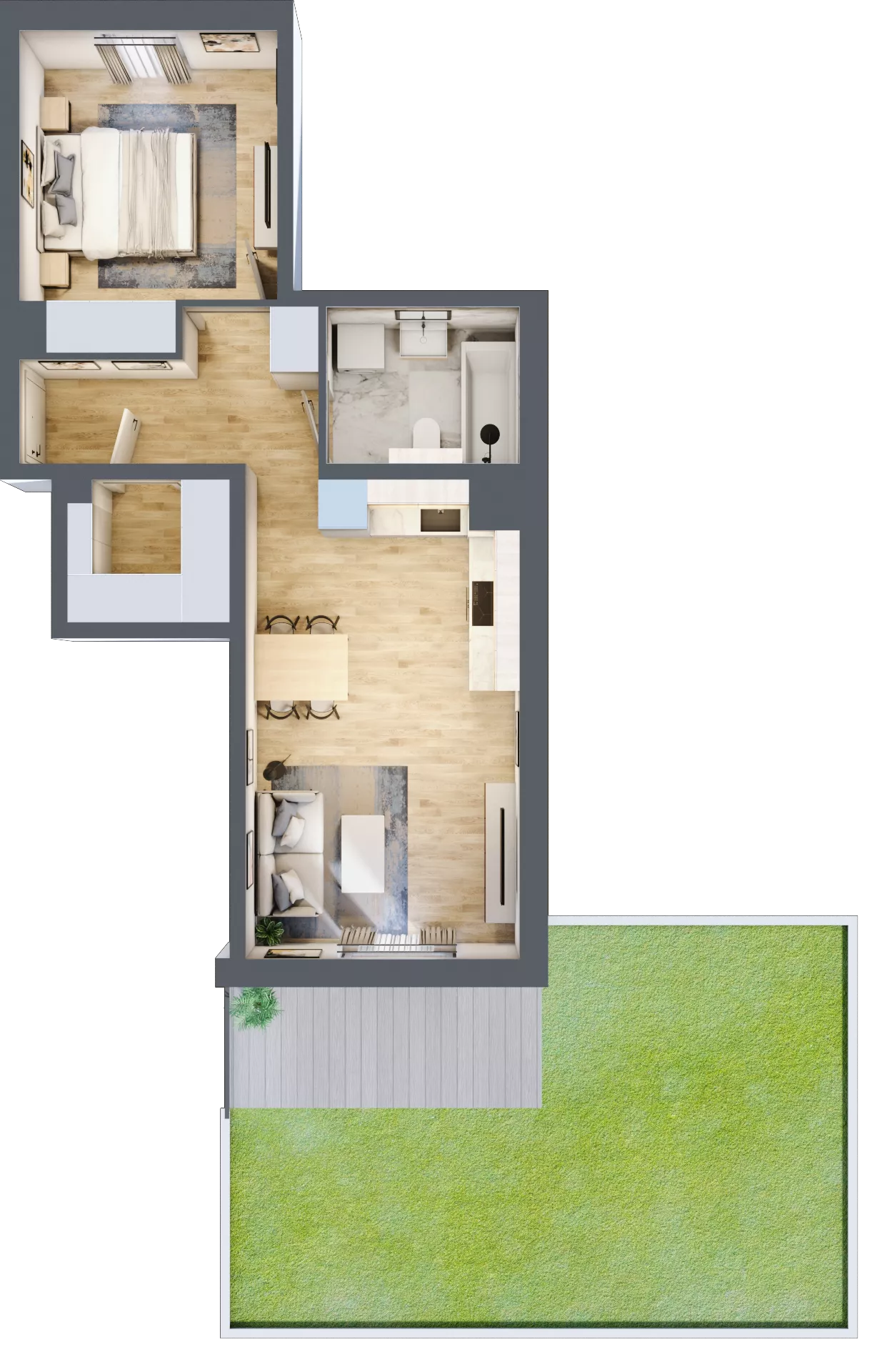 2 pokoje, mieszkanie 45,19 m², parter, oferta nr 78.0.01, ATAL Bronowice, Kraków, Bronowice, Bronowice Wielkie, ul. Starego Dębu