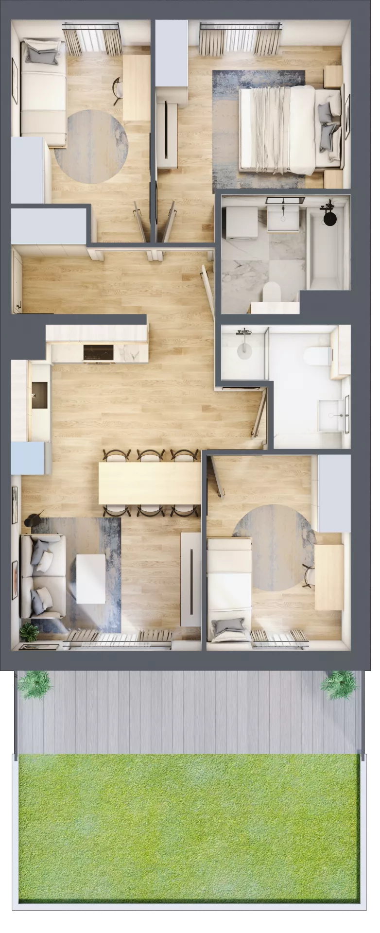 4 pokoje, mieszkanie 66,96 m², parter, oferta nr 80.0.01, ATAL Bronowice, Kraków, Bronowice, Bronowice Wielkie, ul. Starego Dębu