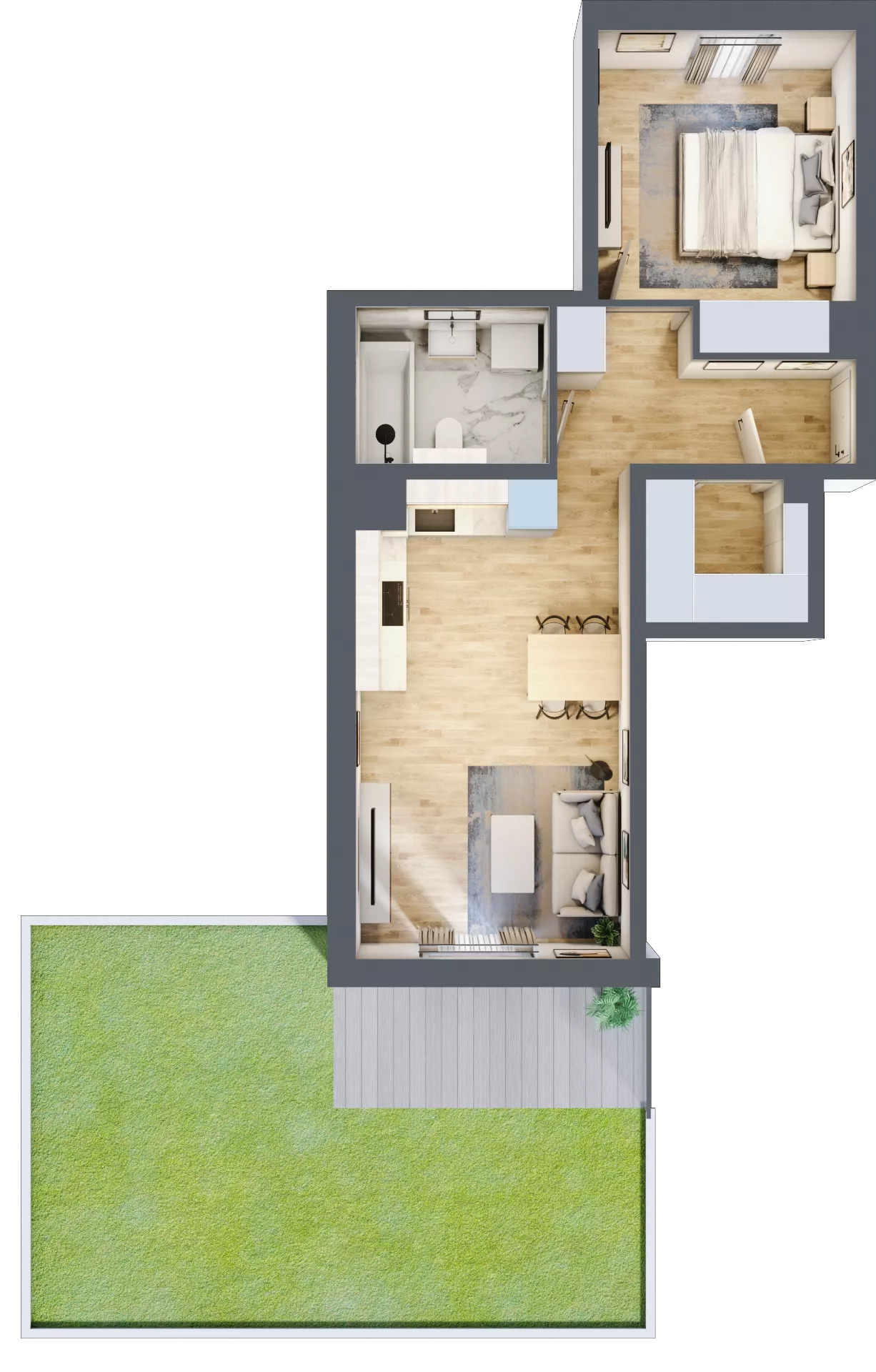 2 pokoje, mieszkanie 45,19 m², parter, oferta nr 80.0.03, ATAL Bronowice, Kraków, Bronowice, Bronowice Wielkie, ul. Starego Dębu