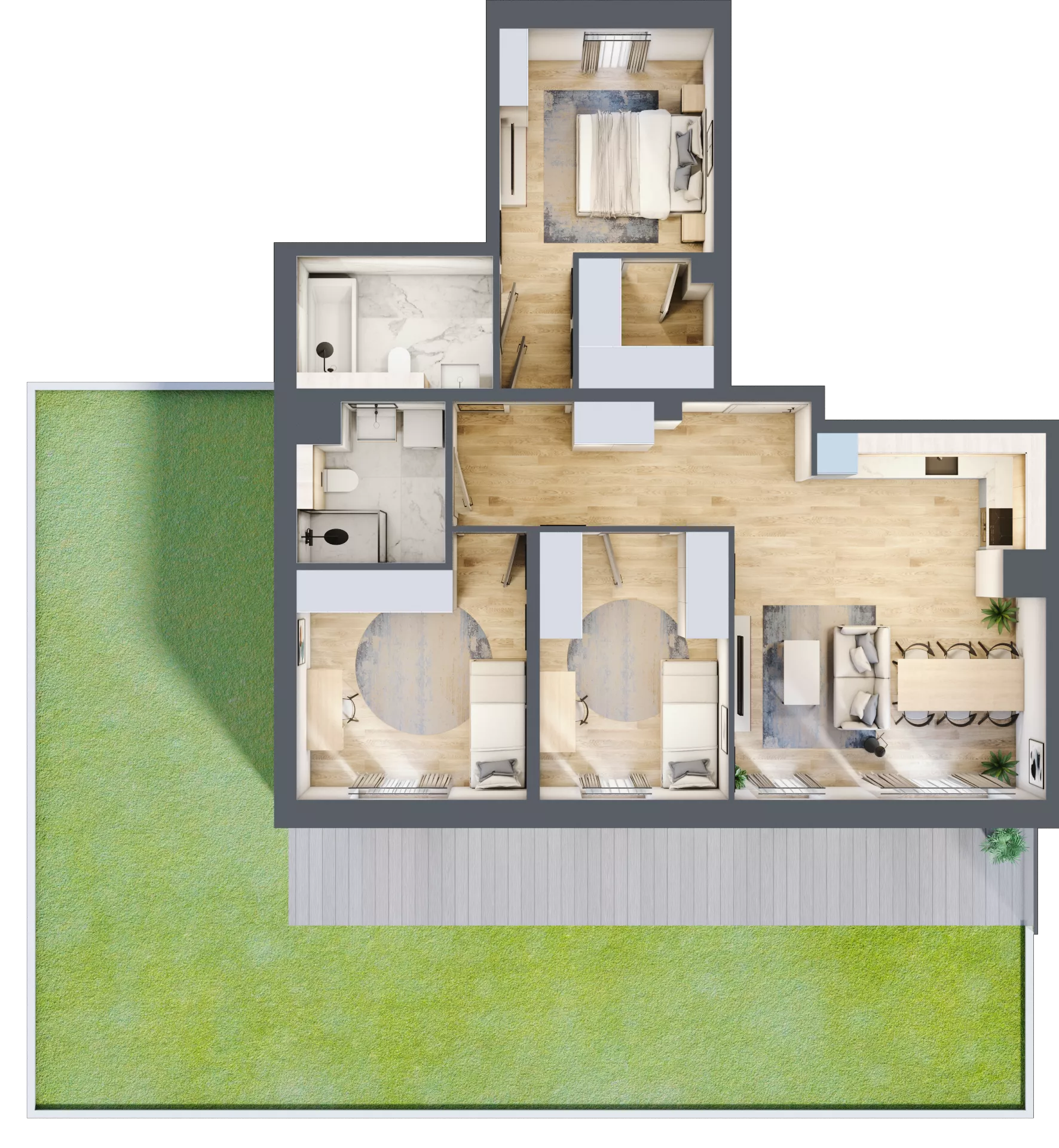 4 pokoje, mieszkanie 83,14 m², parter, oferta nr 88.0.02, ATAL Bronowice, Kraków, Bronowice, Bronowice Wielkie, ul. Starego Dębu
