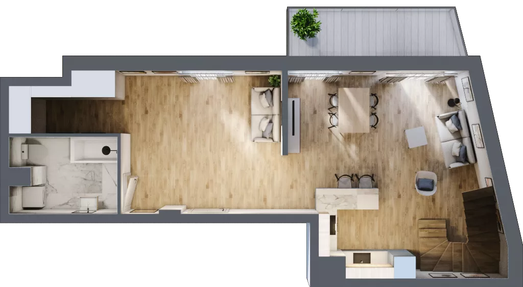 2 pokoje, mieszkanie 58,34 m², piętro 2, oferta nr A.2.36, My Forest, Warszawa, Białołęka, ul. Modlińska 342