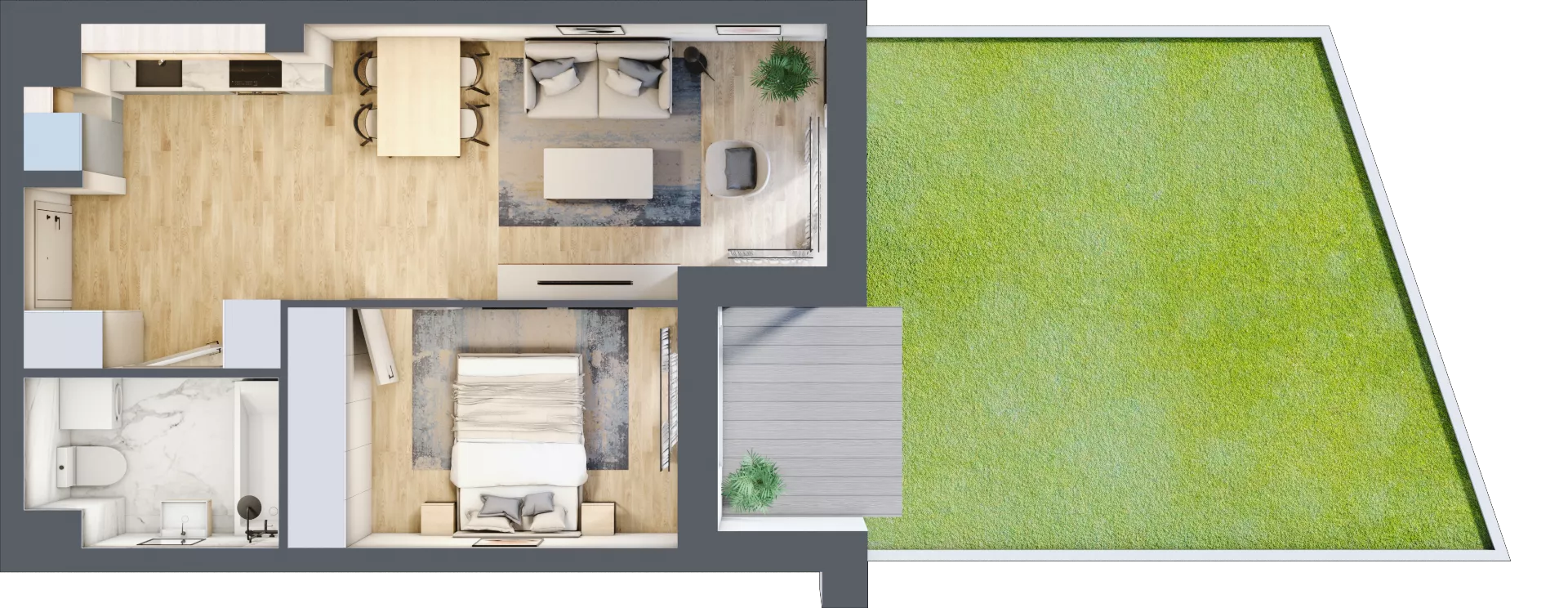2 pokoje, mieszkanie 39,02 m², parter, oferta nr A.0.22, My Forest, Warszawa, Białołęka, ul. Modlińska 342