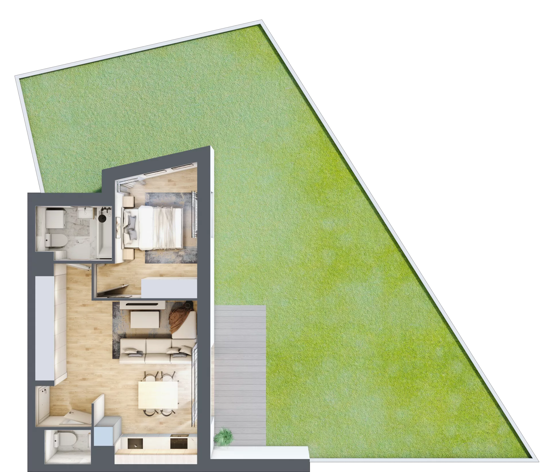 2 pokoje, mieszkanie 43,22 m², parter, oferta nr A.0.19, My Forest, Warszawa, Białołęka, ul. Modlińska 342