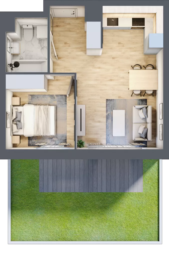 2 pokoje, mieszkanie 37,51 m², parter, oferta nr A.0.70, My Forest, Warszawa, Białołęka, ul. Modlińska 342