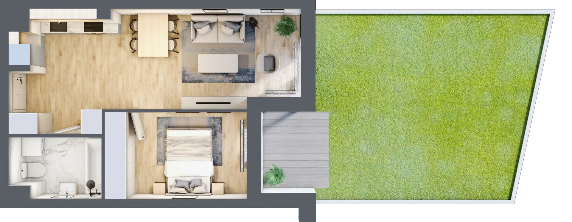 2 pokoje, mieszkanie 39,02 m², parter, oferta nr A.0.20, My Forest, Warszawa, Białołęka, ul. Modlińska 342