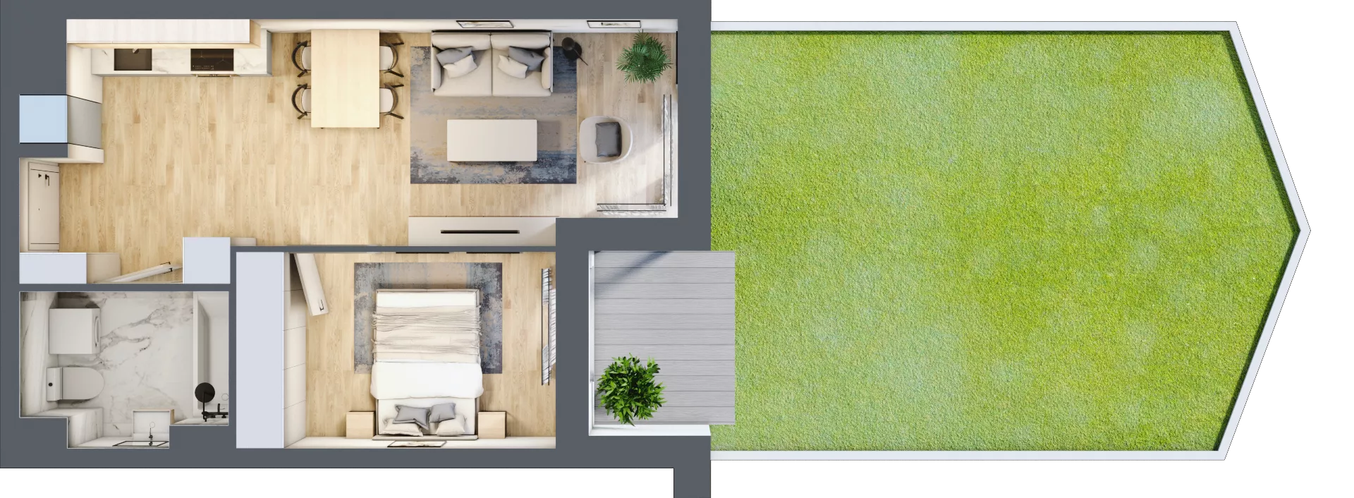 2 pokoje, mieszkanie 38,74 m², parter, oferta nr A.0.23, My Forest, Warszawa, Białołęka, ul. Modlińska 342