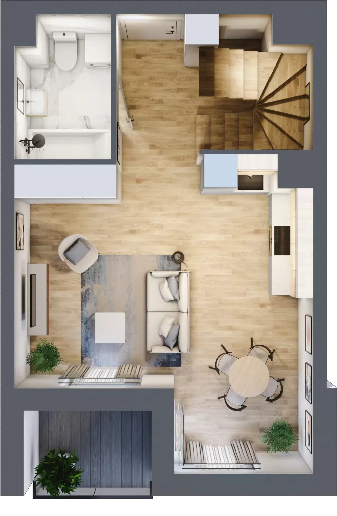2 pokoje, mieszkanie 39,01 m², piętro 2, oferta nr A.2.65, My Forest, Warszawa, Białołęka, ul. Modlińska 342