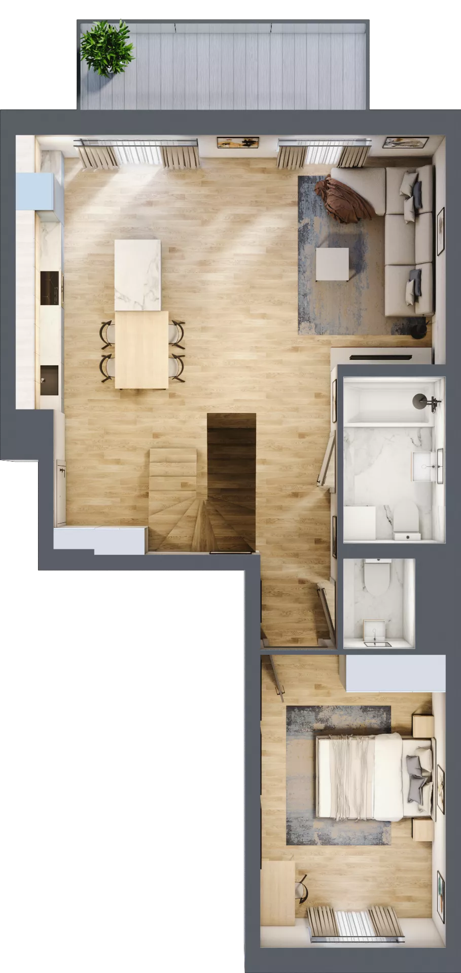 3 pokoje, mieszkanie 61,41 m², piętro 2, oferta nr A.2.79, My Forest, Warszawa, Białołęka, ul. Modlińska 342