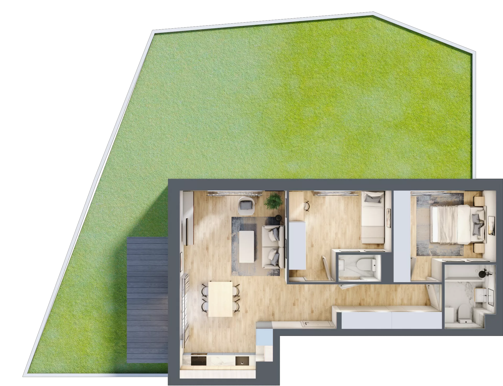 3 pokoje, mieszkanie 59,18 m², parter, oferta nr A.0.73, My Forest, Warszawa, Białołęka, ul. Modlińska 342
