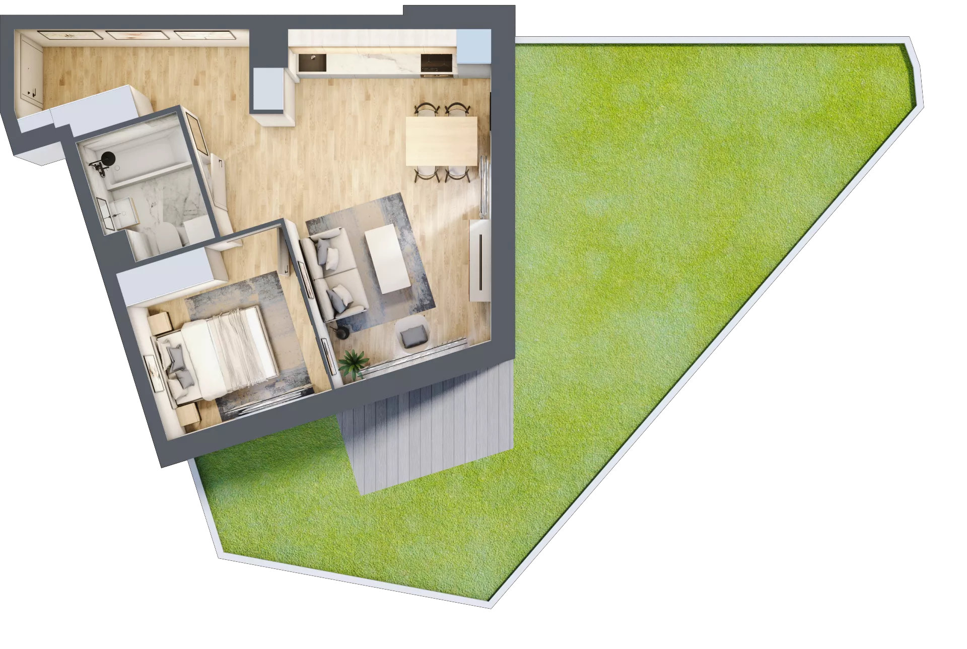 2 pokoje, mieszkanie 43,07 m², parter, oferta nr A.0.48, My Forest, Warszawa, Białołęka, ul. Modlińska 342