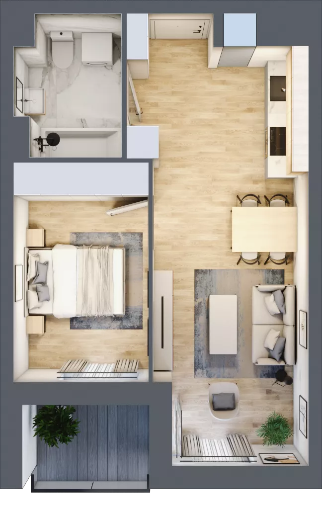 2 pokoje, mieszkanie 38,75 m², piętro 1, oferta nr A.1.31, My Forest, Warszawa, Białołęka, ul. Modlińska 342