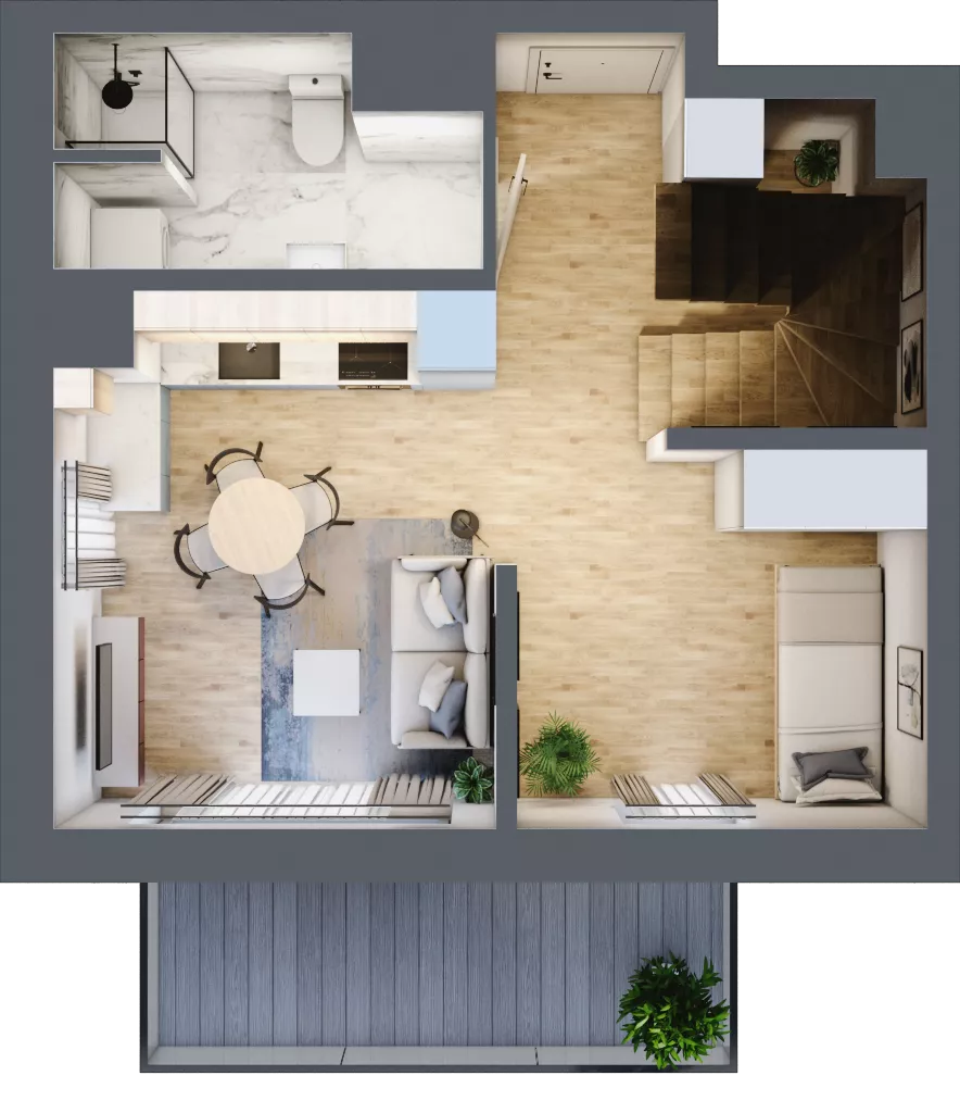 2 pokoje, mieszkanie 36,27 m², piętro 2, oferta nr A.2.82, My Forest, Warszawa, Białołęka, ul. Modlińska 342