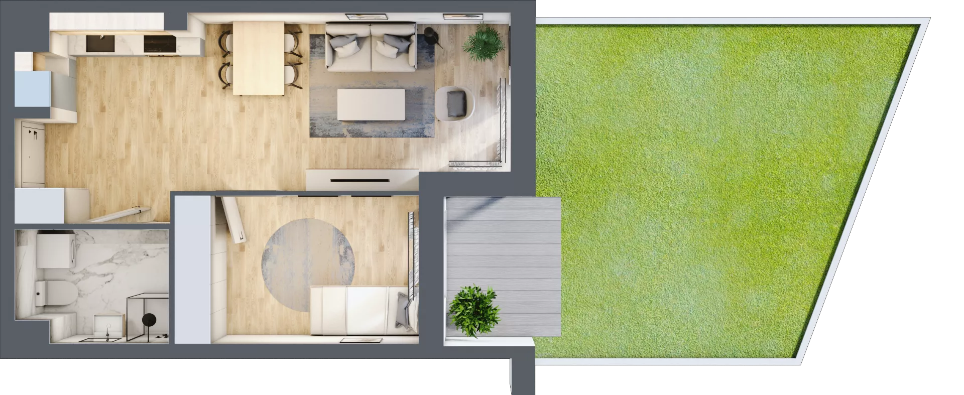 2 pokoje, mieszkanie 40,04 m², parter, oferta nr A.0.24, My Forest, Warszawa, Białołęka, ul. Modlińska 342